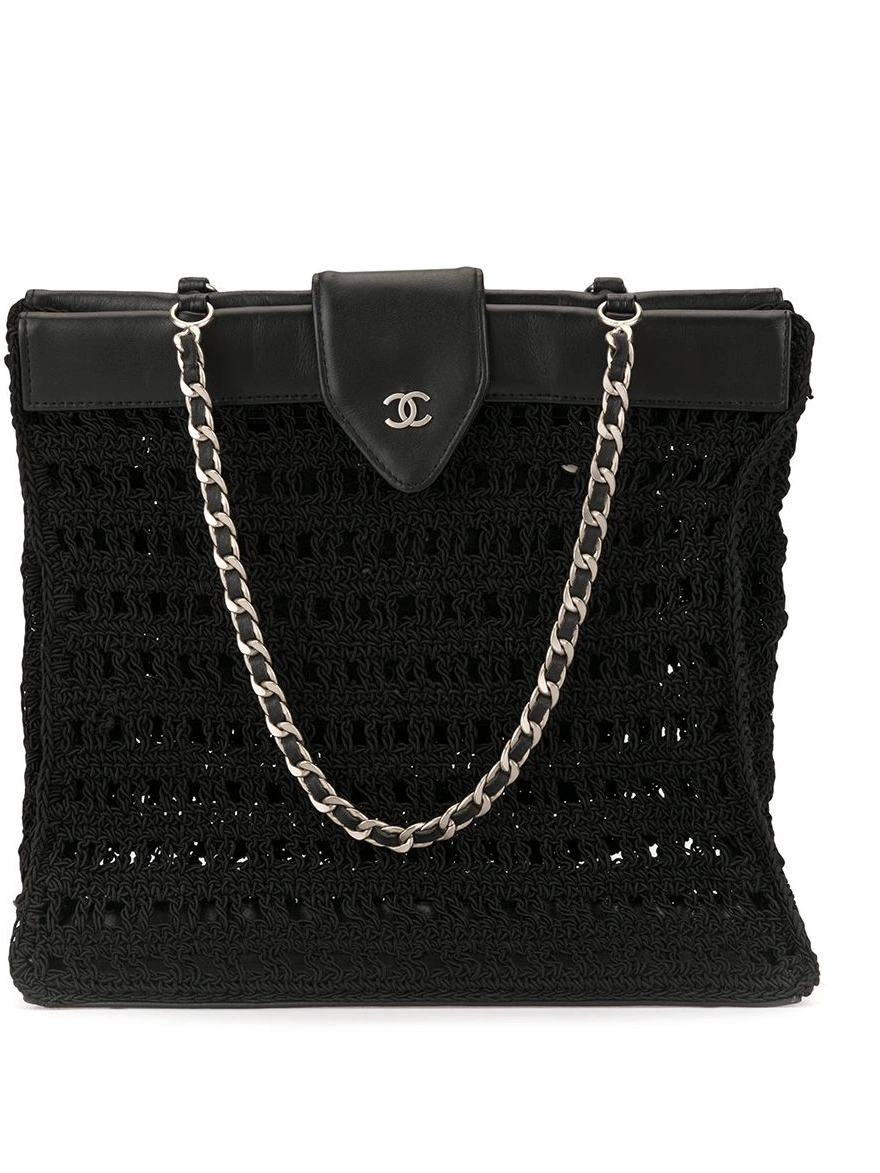 Affordable HOT SALE CHANEL CC tote Women 1998 woven 0324